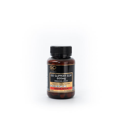 GO HEALTHY Slippery Elm 600mg 60vcaps-Matakana Pharmacy